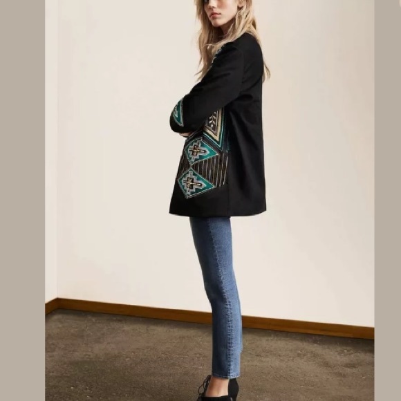 H&M Uniquely Embellished Tribal Embroidered Blazer - Picture 15 of 16